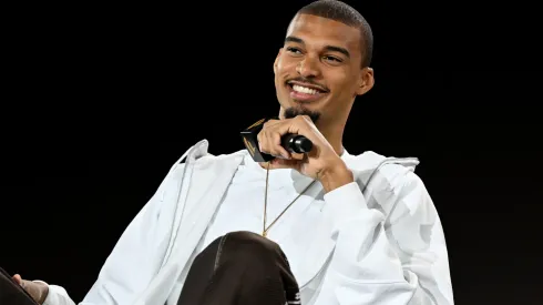 Victor Wembanyama speaks onstage during Fanatics Fest NYC 2025 at Javits Center on June 21, 2025 in New York City.