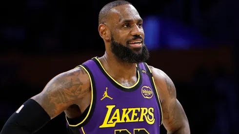 LeBron James #23 of the Los Angeles Lakers in the second half at Crypto.com Arena on January 21, 2025 in Los Angeles, California.