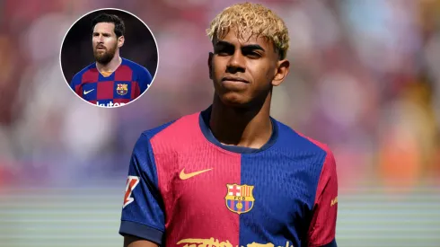 Lamine Yamal of FC Barcelona looks on during the LaLiga match between FC Barcelona and Real Madrid CF.