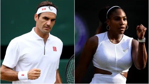 Roger Federer and Serena Williams during Wimbledon.