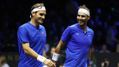 Roger Federer and Rafael Nadal during the 2022 Laver Cup