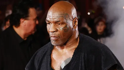 Mike Tyson enters during LIVE On Netflix: Jake Paul vs. Mike Tyson at AT&T Stadium on November 15, 2024 in Arlington, Texas.