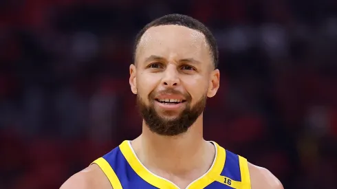 Stephen Curry #30 of the Golden State Warriors reacts against the Houston Rockets in Game Two of the Western Conference.