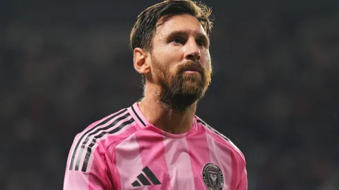 Lionel Messi #10 of Inter Miami CF reacts after the team's defeat in the MLS match between FC Cincinnati and Inter Miami CF at TQL Stadium on July 16, 2025 in Cincinnati, Ohio.