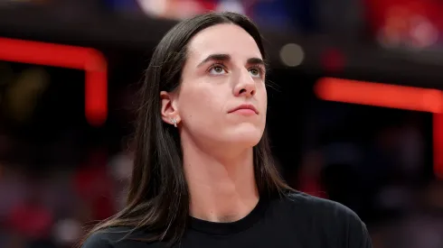 Caitlin Clark looks on prior the 2025 All-Star match