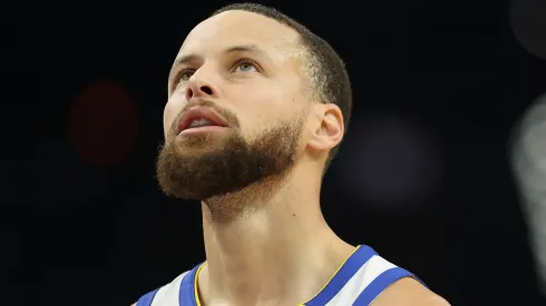 Stephen Curry #30 of the Golden State Warriors during the NBA game at PHX Arena.