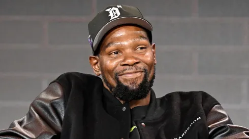 Kevin Durant speaks onstage during Fanatics Fest NYC 2025 at Javits Center on June 22, 2025 in New York City.