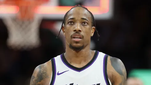 DeMar DeRozan #10 of the Sacramento Kings during the second half of the NBA game