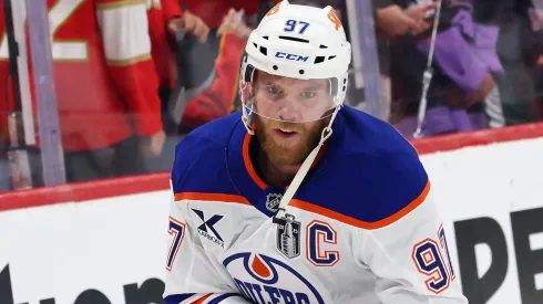 Connor McDavid in action during the NHL season, with the Los Angeles Kings potentially eyeing a blockbuster free agency signing.