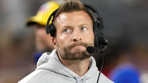 Head coach Sean McVay of the Los Angeles Rams looks on prior to the game against the San Francisco 49ers at Levi's Stadium on December 12, 2024 in Santa Clara, California.