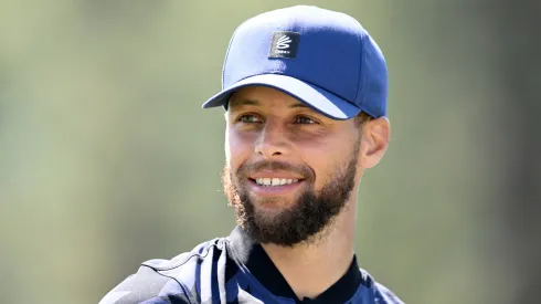 Stephen Curry stands in the 11th tee box during the final round of the American Century Championship at Edgewood Tahoe Golf Course on July 13, 2025 in Stateline, Nevada.