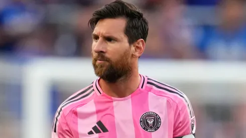 Lionel Messi #10 of Inter Miami CF looks on during the MLS match between FC Cincinnati and Inter Miami CF at TQL Stadium on July 16, 2025 in Cincinnati, Ohio.