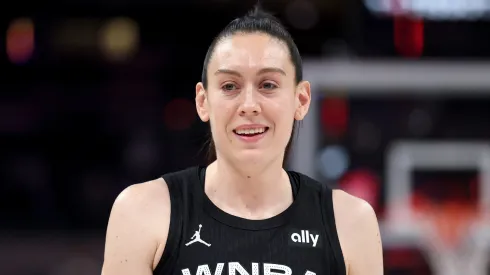 Breanna Stewart #30 of the New York Liberty looks on during the 2025 AT&T WNBA All-Star Game at Gainbridge Fieldhouse on July 19, 2025.