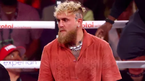 Boxer Jake Paul looks on during Katie Taylor vs. Amanda Serrano 3 on Netflix at Madison Square Garden on July 11, 2025 in New York City.