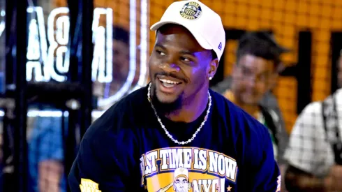 Micah Parsons speaks onstage during Fanatics Fest NYC 2025 at Javits Center on June 22, 2025 in New York City.