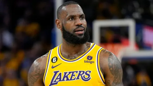 LeBron James #6 of the Los Angeles Lakers