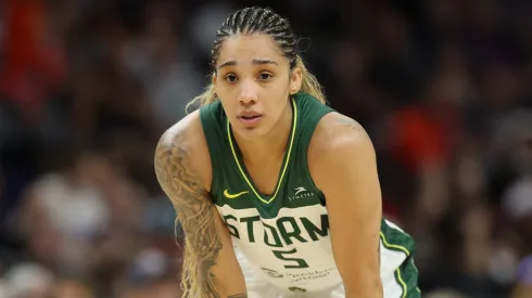 Gabby Williams #5 of the Seattle Storm during the WNBA game at PHX Arena on June 07, 2025.