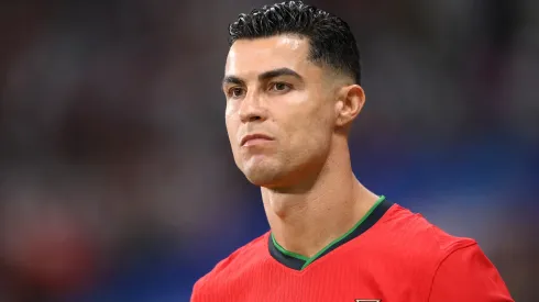 Cristiano Ronaldo of Portugal looks on during the UEFA EURO 2024 round of 16 match between Portugal and Slovenia.