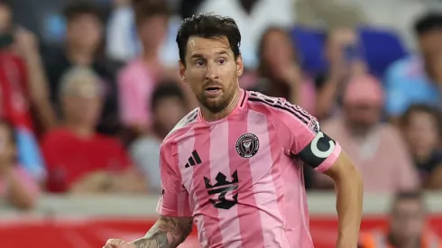 Lionel Messi of Inter Miami plays against New York Red Bulls