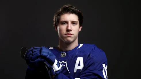 Mitch Marner #16 of the Toronto Maple Leafs poses for a portrait ahead of the 2020 NHL All-Star Game at Enterprise Center on January 24, 2020 in St Louis, Missouri.
