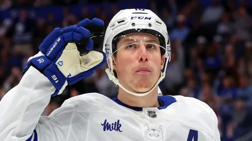 Mitch Marner addresses the media for the first time as a Vegas Golden Knight, proudly wearing No. 93.