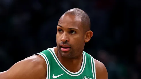 Al Horford #42 of the Boston Celtics looks on during the game against the Orlando Magic