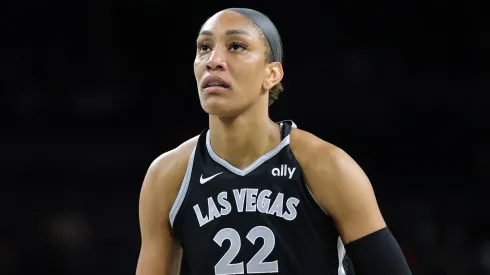 A'ja Wilson #22 of the Las Vegas Aces made WNBA history in win over Connecticut Sun.
