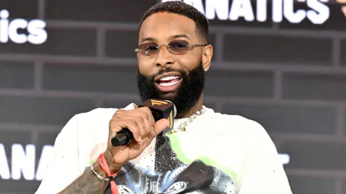 Odell Beckham Jr. speaks onstage during Fanatics Fest NYC 2025 at Javits Center on June 21, 2025 in New York City.