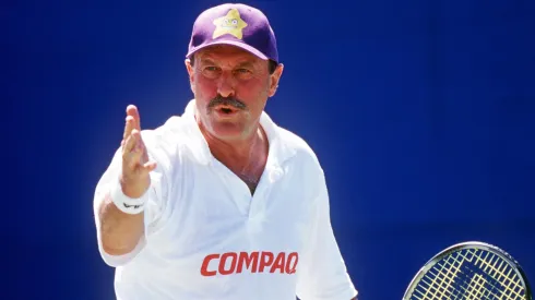 John Newcombe during the Starlight Foundation Tennis charity event held at the Sydney International Tennis Centre.