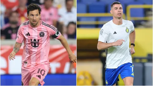 Lionel Messi of Inter Miami and Cristiano Ronaldo of Al Nassr