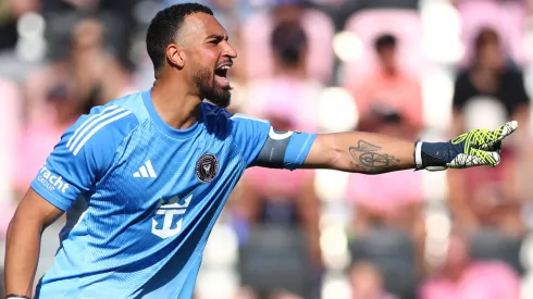 Drake Callender #1 of Inter Miami CF reacts during the MLS match between Inter Miami CF and FC Dallas.