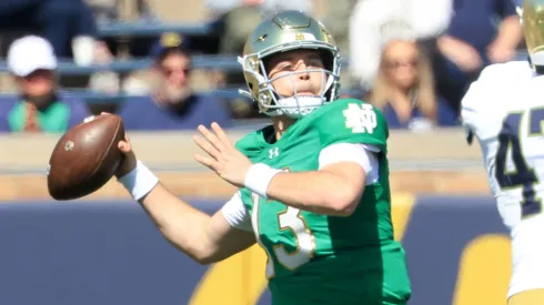 Notre Dame starting QB CJ Carr.