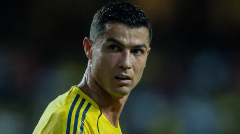 Cristiano Ronaldo of Al-Nassr looks on during to the Saudi Super Cup semi final between Al-Nassr and Al-Ittihad at Hong Kong Stadium on August 19, 2025 in Hong Kong, China.