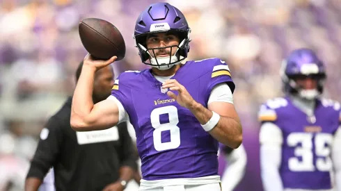 Sam Howell #8 of the Minnesota Vikings