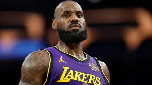 LeBron James #23 of the Los Angeles Lakers at Crypto.com Arena.