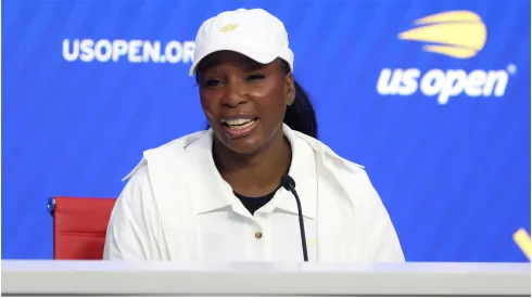 Venus Williams fields questions during a press conference