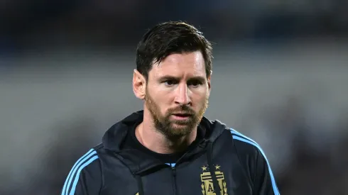 Lionel Messi of Argentina warms up prior to the FIFA World Cup 2026 South American Qualifier