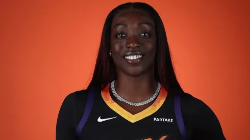Kahleah Copper #2 of the Phoenix Mercury poses for a portrait during media day in 2024.
