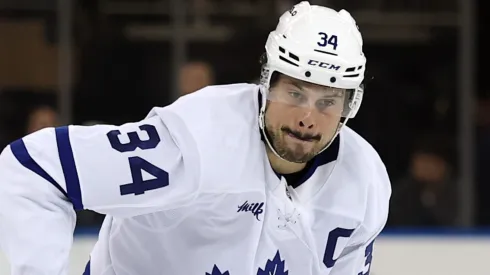 Mitch Marner shares a reflective moment with Auston Matthews after leaving the Leafs.