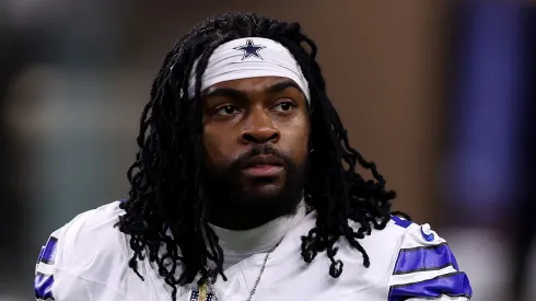 Trevon Diggs looks on vs the Texans on November 18, 2024 in Arlington.