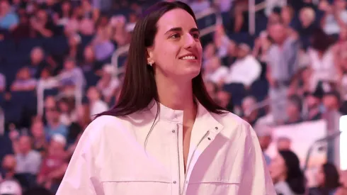 Injured Caitlin Clark #22 of the Indiana Fever.