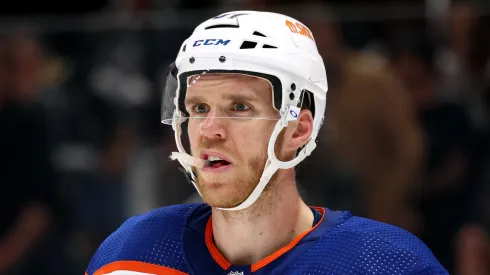 Connor McDavid at Crypto.com Arena on April 21, 2023.