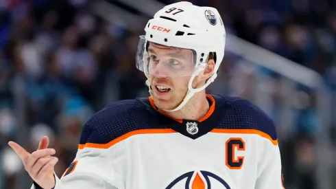 Connor McDavid at Climate Pledge Arena on December 18, 2021.