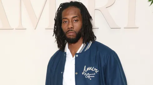 Kawhi Leonard attends the Amiri Menswear Spring/Summer 2026 show.
