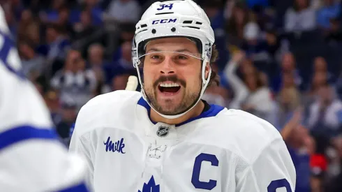 Auston Matthews #34 of the Toronto Maple Leafs