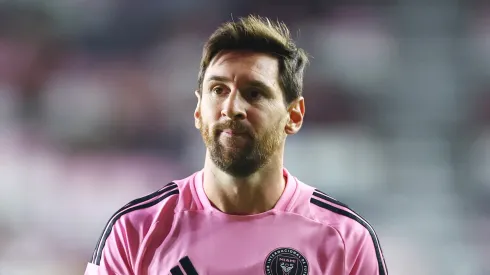 Lionel Messi prior to the Leagues Cup Semifinal.