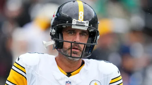 Aaron Rodgers #8 of the Pittsburgh Steelers.