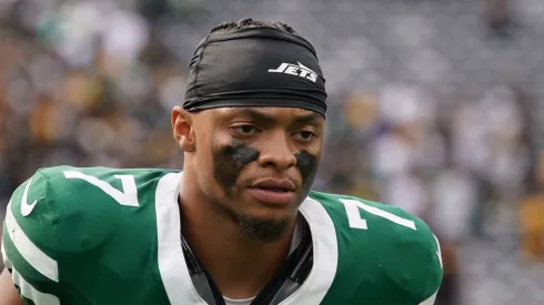 Justin Fields quarterback of the New York Jets