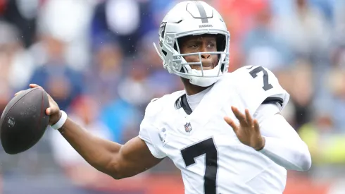 Geno Smith #7 of the Las Vegas Raiders