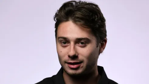 Quinn Hughes during the NHL player media tour on September 16, 2022.